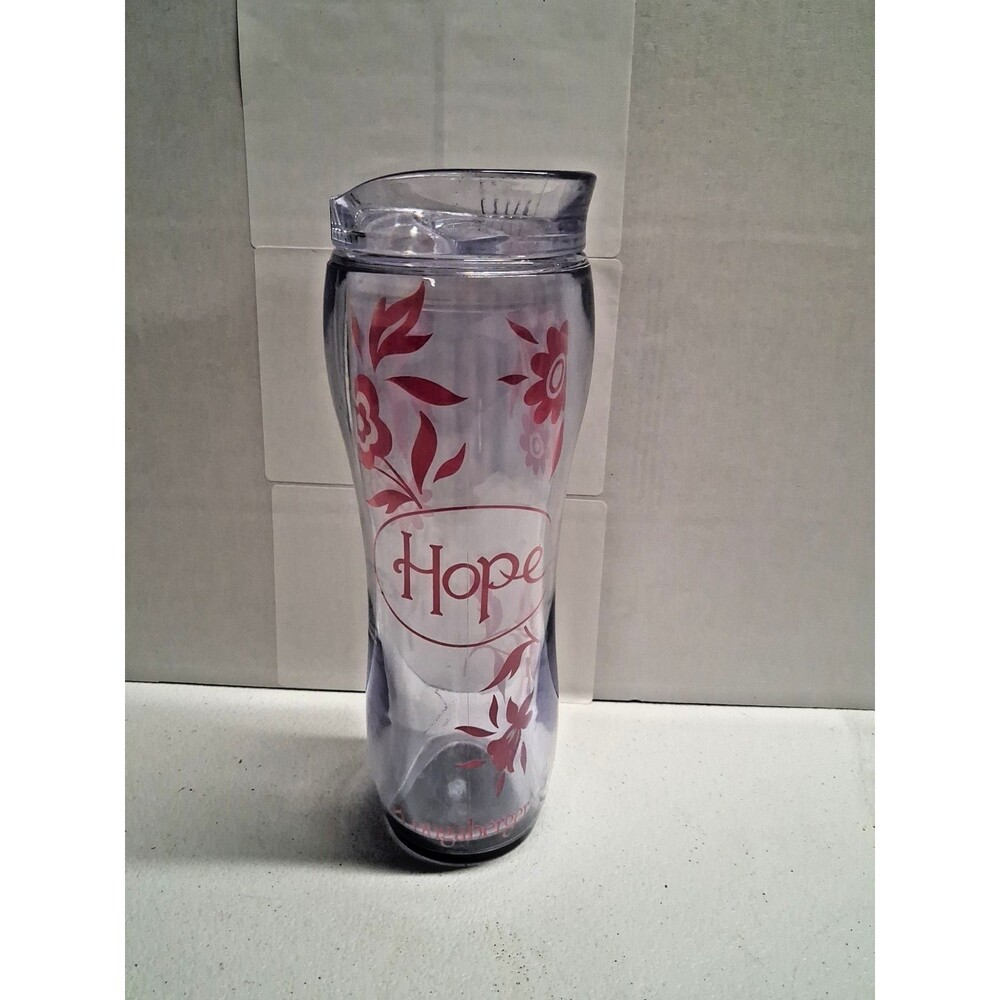Longaberger "Hope" 20 oz. Curved, Double Wall Insulated 9.5" Hot or Cold Tumbler